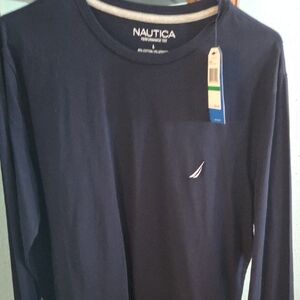 Nautica Men's Dark Blue Long Sleeve Tee